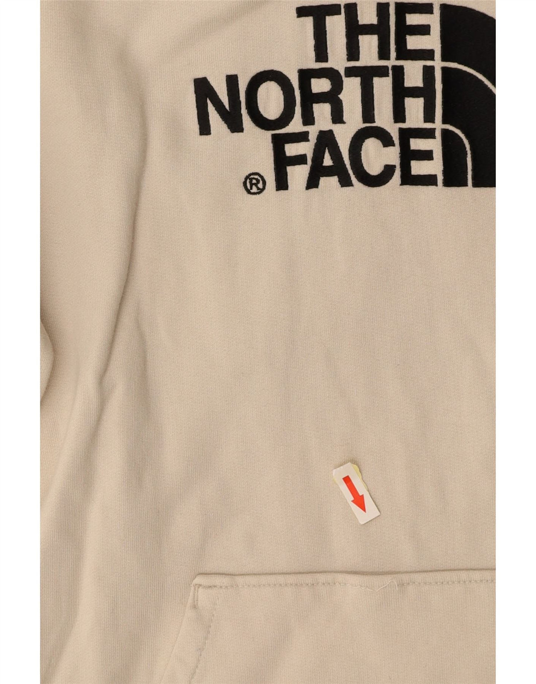 THE NORTH FACE Womens Graphic Hoodie Jumper UK 10 Small Off White Cotton
