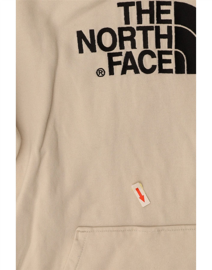 THE NORTH FACE Womens Graphic Hoodie Jumper UK 10 Small Off White Cotton