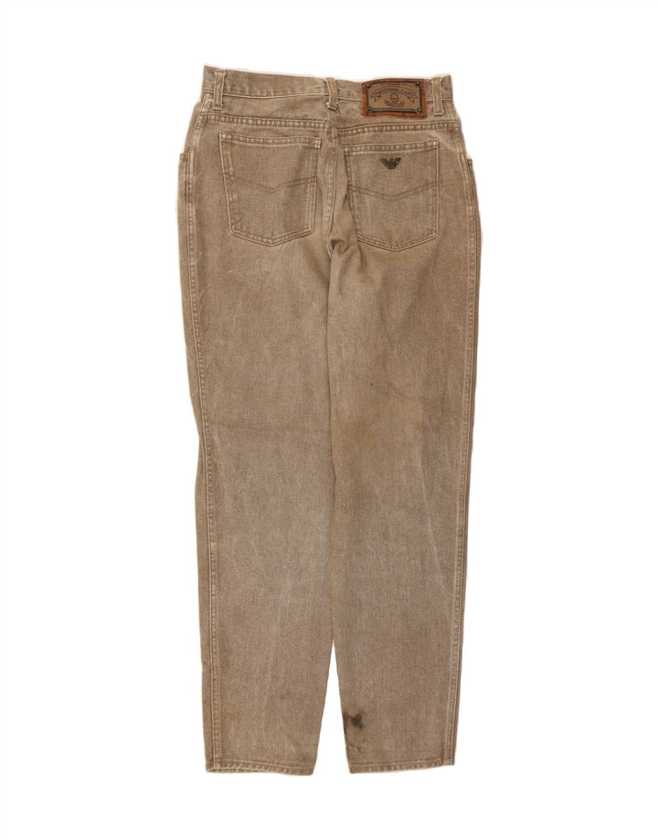 ARMANI Mens Tapered Jeans W28 L30 Brown Cotton Vintage Armani and Second-Hand Armani from Messina Hembry 