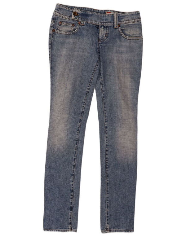 Gas Womens Low Waist Slim Jeans W26 L32 Blue Cotton