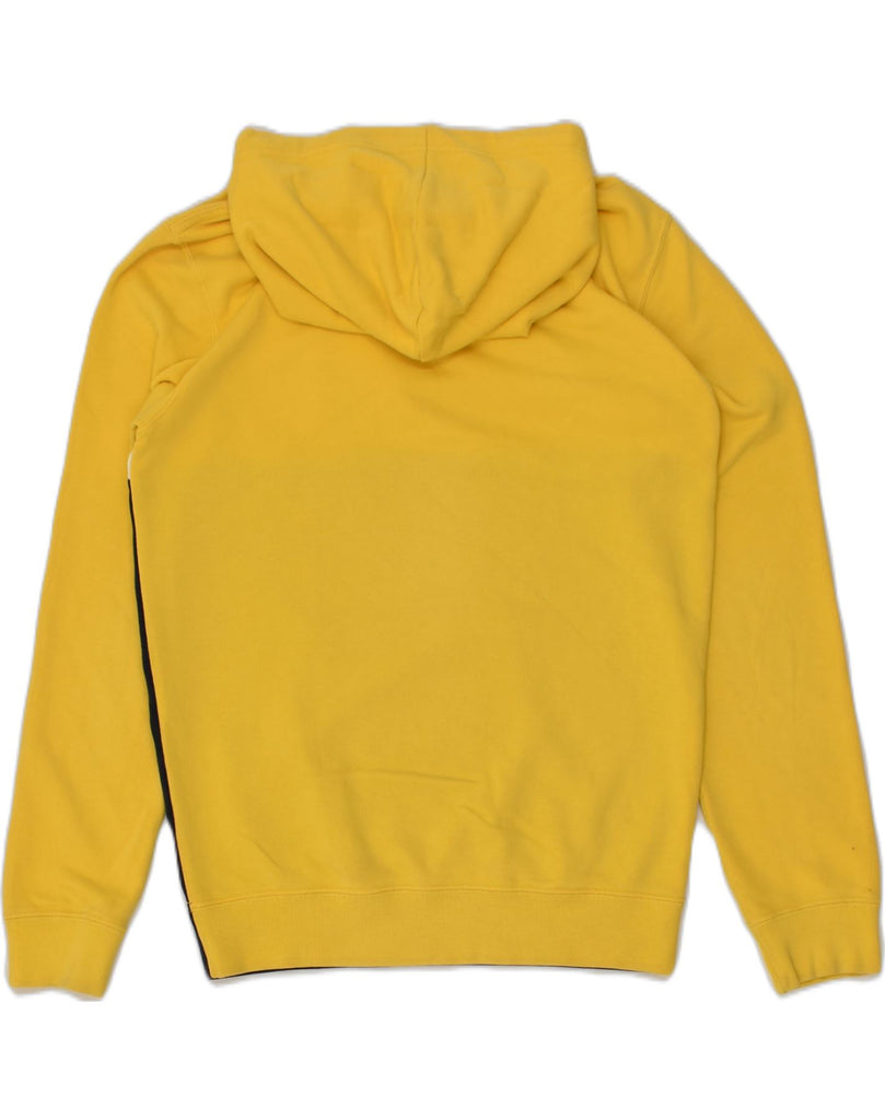 CHAMPION Mens Graphic Hoodie Jumper Small Yellow Colourblock | Vintage Champion | Thrift | Second-Hand Champion | Used Clothing | Messina Hembry 