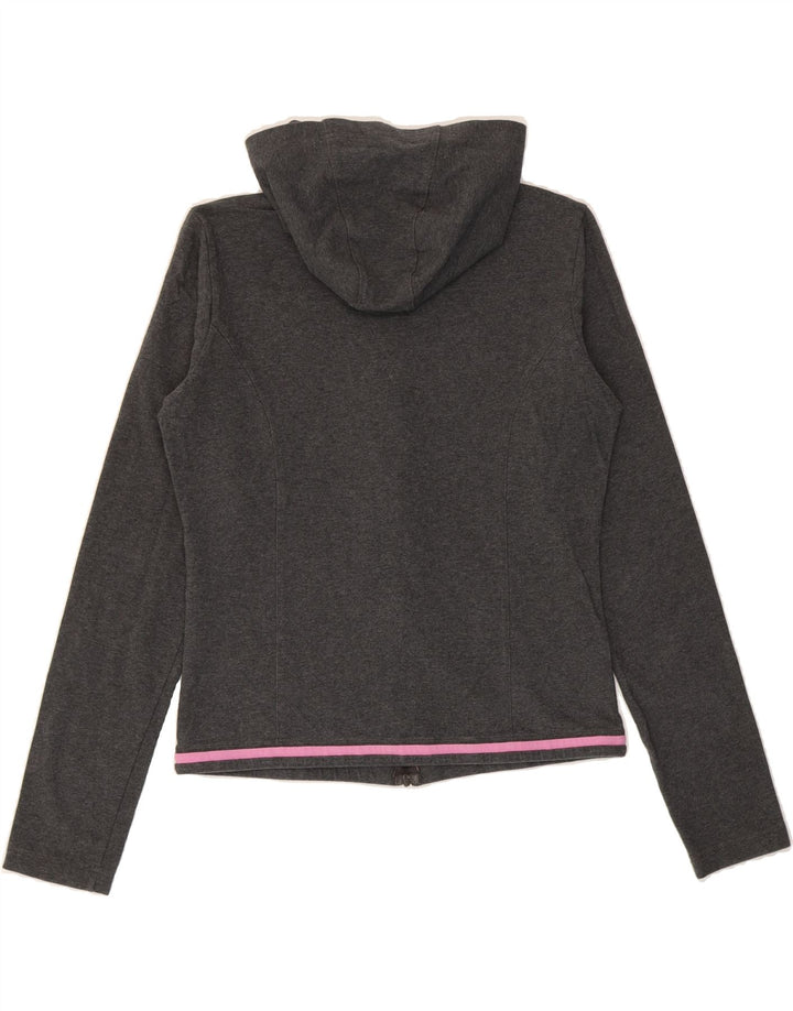 NIKE Womens Crop Zip Hoodie Sweater US 12/14 Large Grey Cotton Vintage Nike and Second-Hand Nike from Messina Hembry 