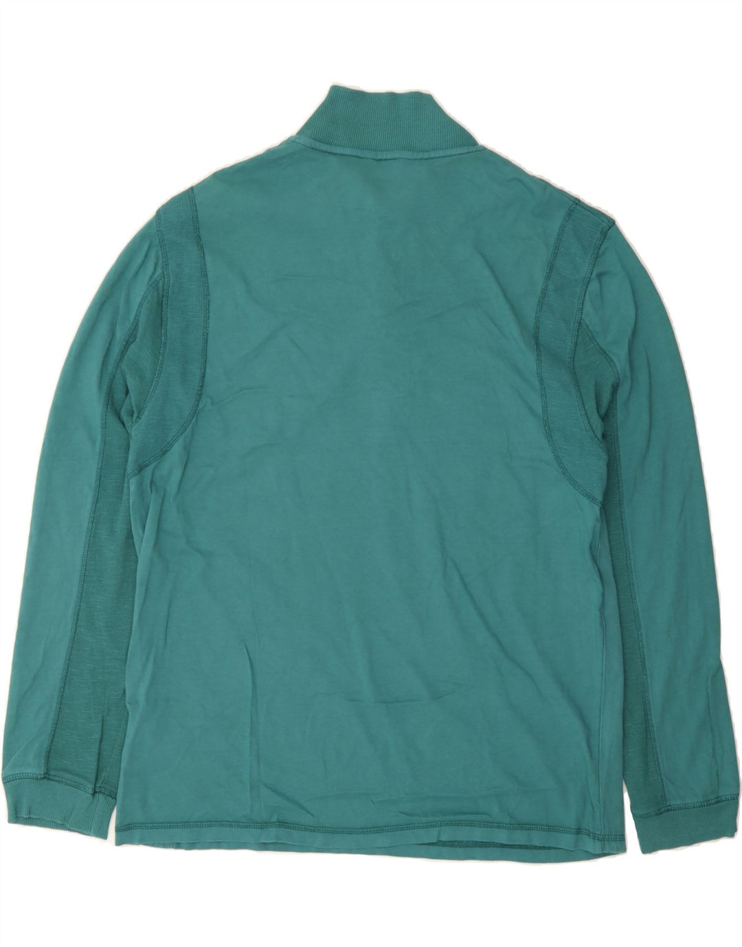 CALVIN KLEIN JEANS Mens Button Neck Sweatshirt Jumper XL Green Cotton Vintage Calvin Klein Jeans and Second-Hand Calvin Klein Jeans from Messina Hembry 