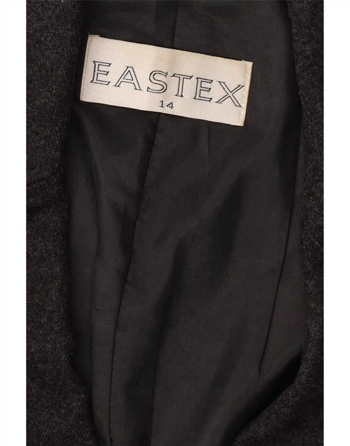 EASTEX Womens 2 Button Blazer Jacket UK 14 Medium Grey New Wool Vintage Eastex and Second-Hand Eastex from Messina Hembry 