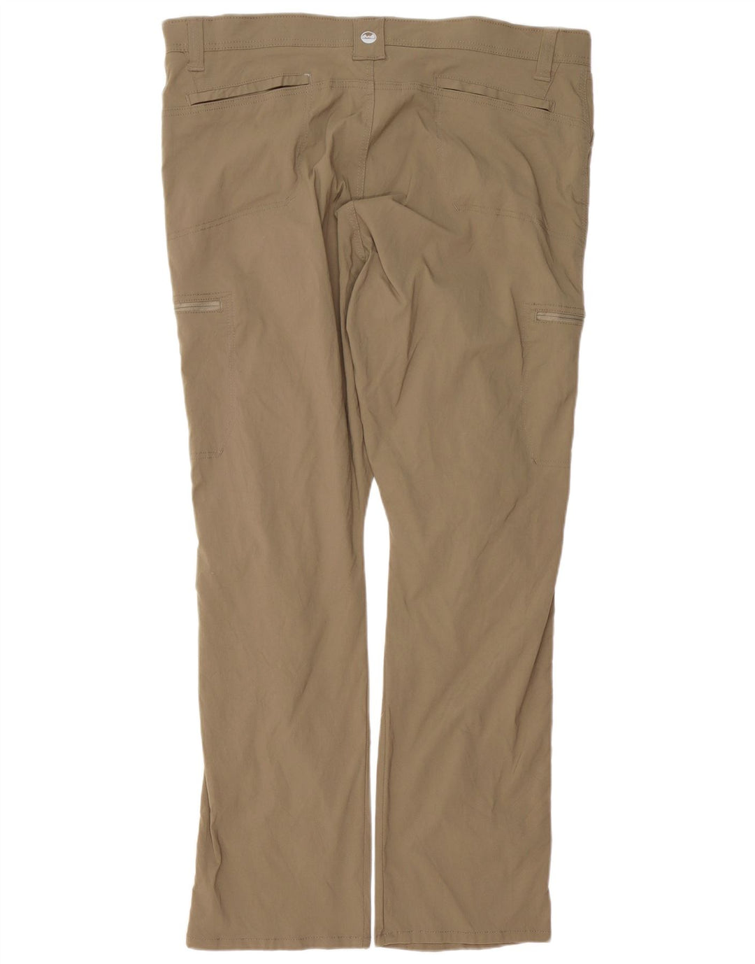 WRANGLER Mens Straight Cargo Trousers W40 L32 Khaki Nylon