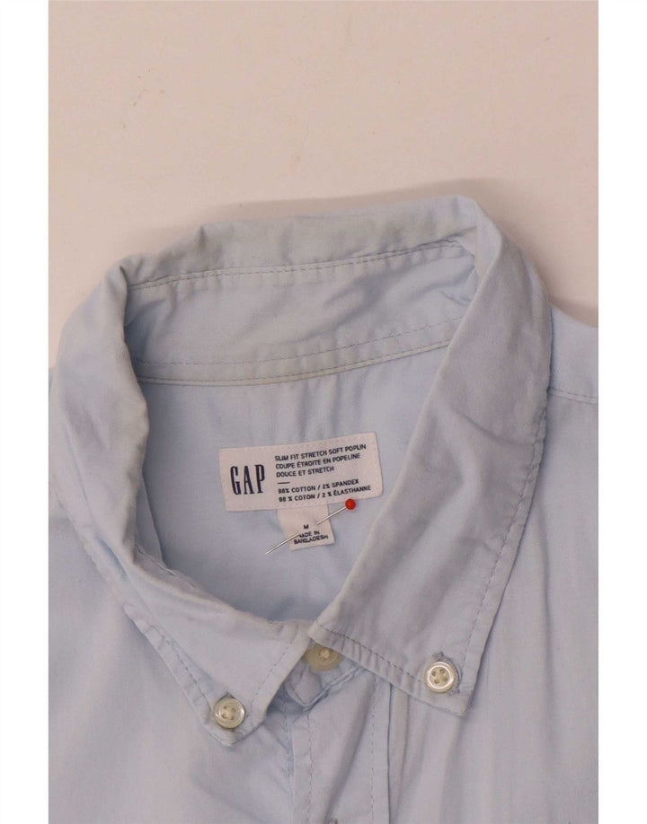 Gap Mens Slim Fit Shirt Medium Blue Cotton