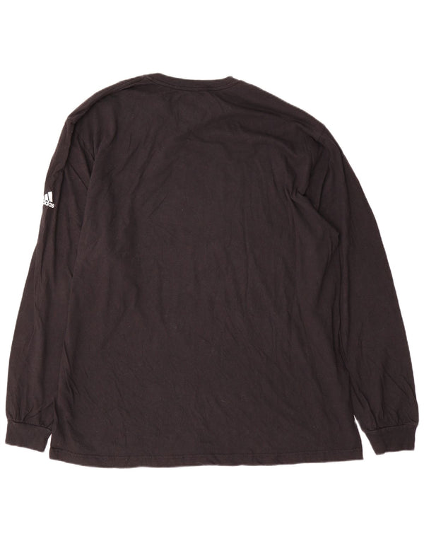 Adidas Mens Graphic Top Long Sleeve 2XL Black Cotton