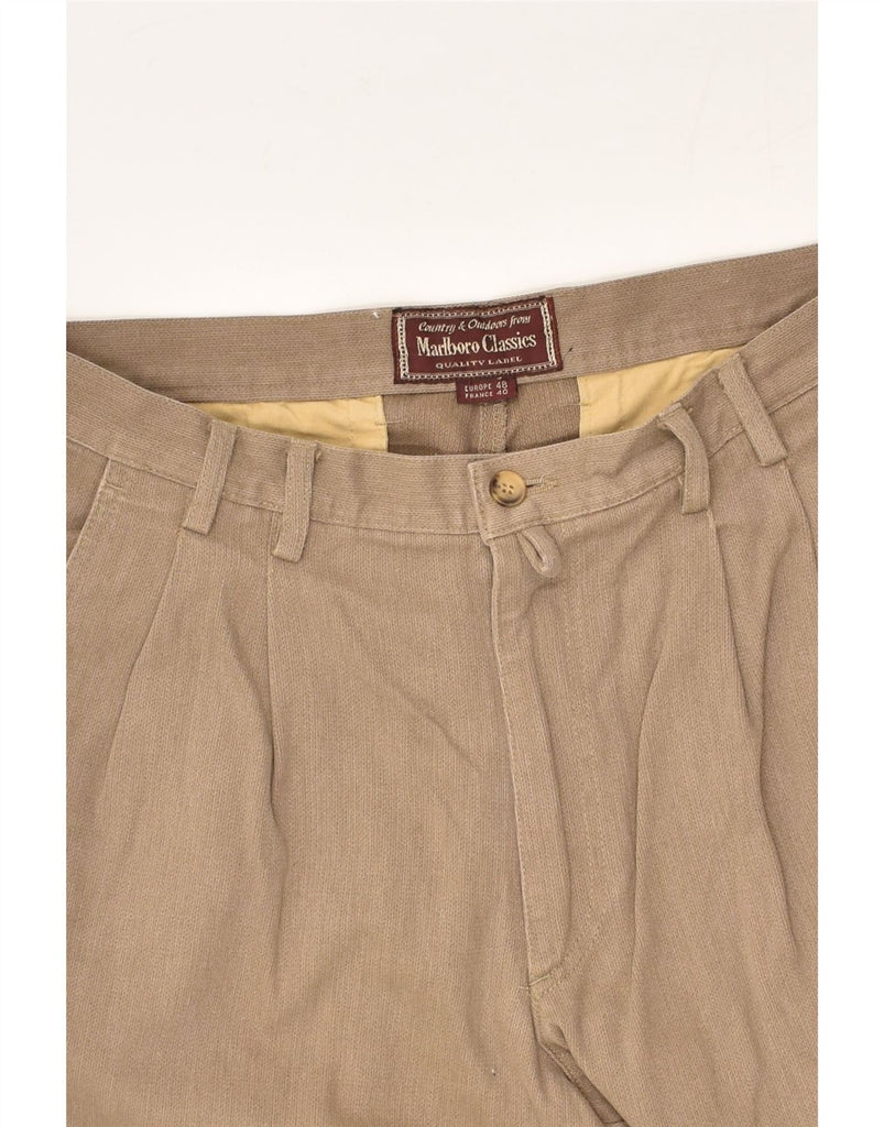 MARLBORO CLASSICS Mens Pegged Casual Trousers EU 48 Medium W32 L34  Brown | Vintage Marlboro Classics | Thrift | Second-Hand Marlboro Classics | Used Clothing | Messina Hembry 