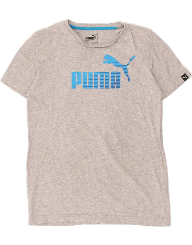 PUMA Boys Graphic T-Shirt Top 13-14 Years Grey Cotton | Vintage Puma | Thrift | Second-Hand Puma | Used Clothing | Messina Hembry 