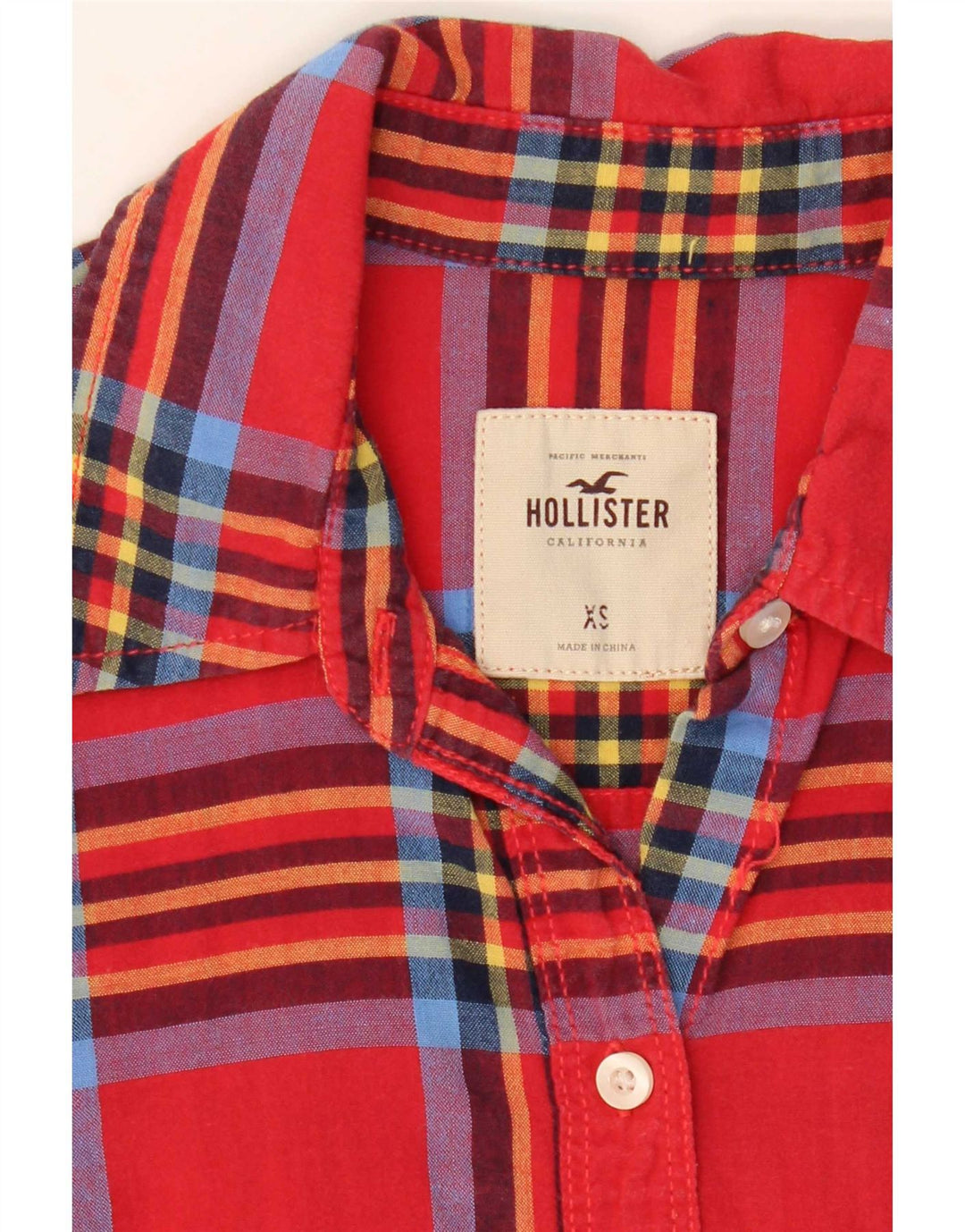 Hollister Womens Shirt UK 6 XS Red Check