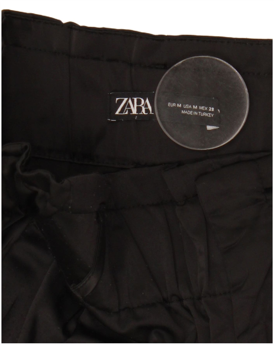 Zara Womens Joggers Cargo Trousers Medium W28 L26 Black
