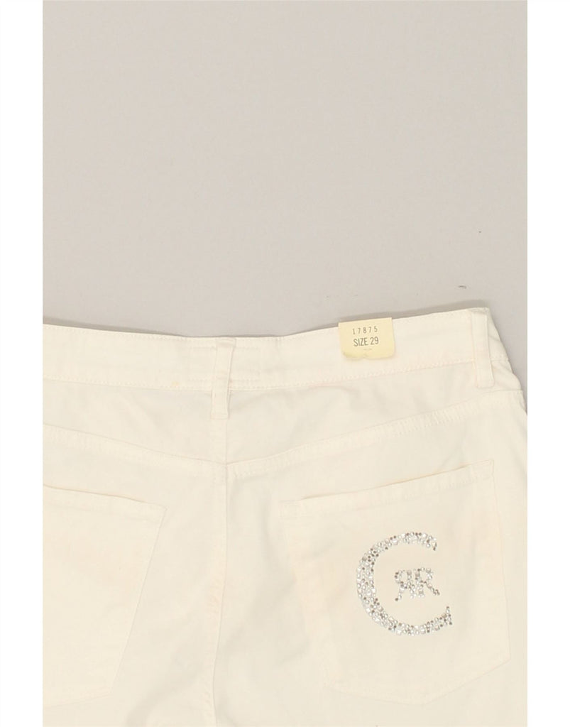 CERRUTI 1881 Womens Comfort Fit Slim Casual Trousers W29 L33 White Cotton | Vintage Cerruti 1881 | Thrift | Second-Hand Cerruti 1881 | Used Clothing | Messina Hembry 