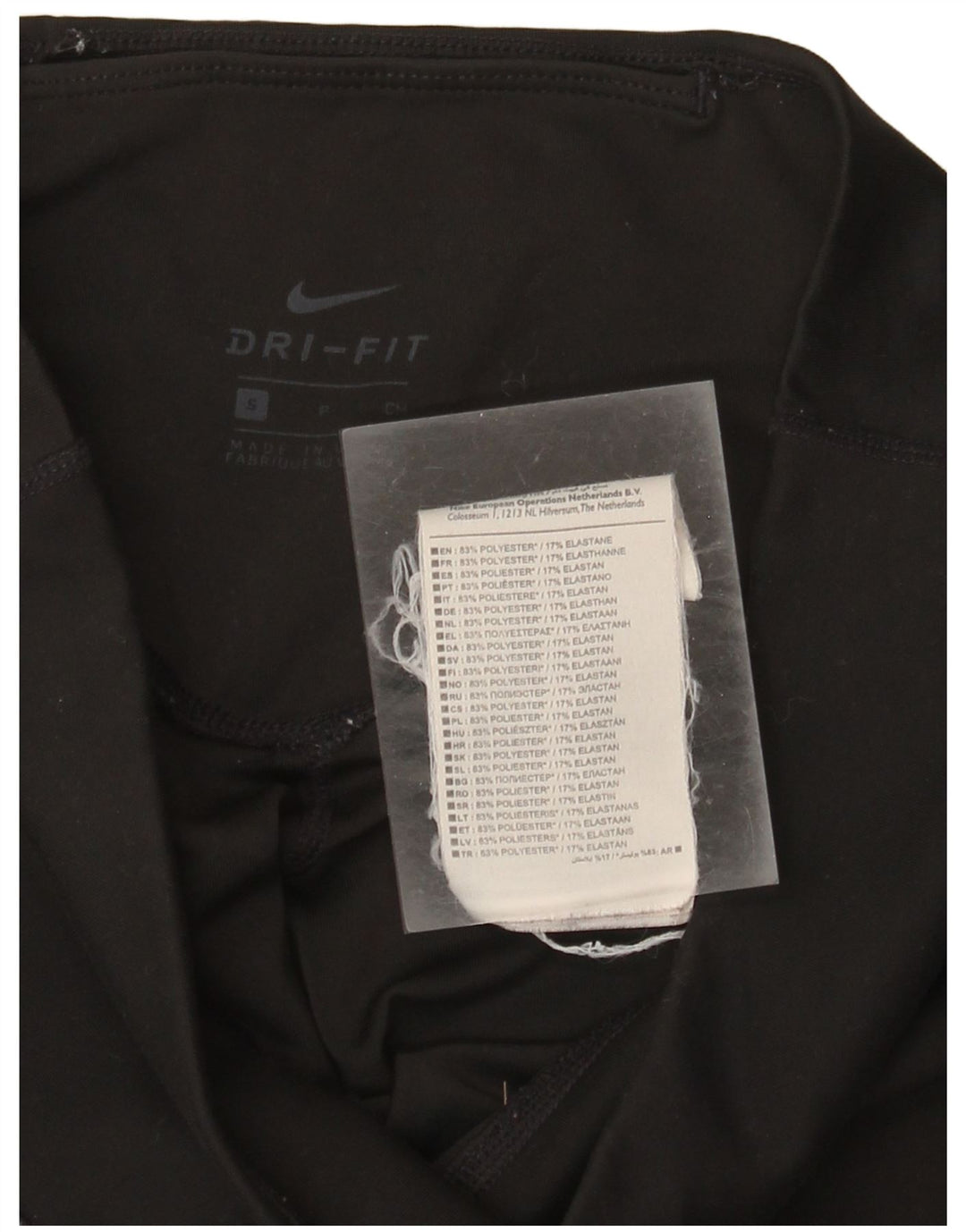 Nike Womens Dri Fit Graphic Leggings UK 10 Small  Black Polyester