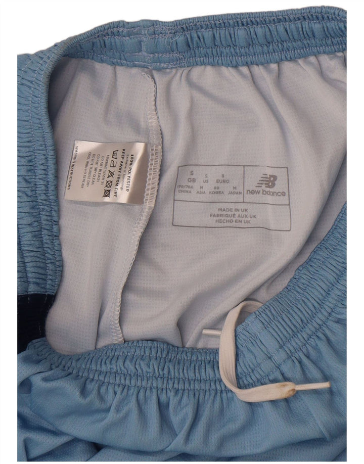 New Balance Mens Sport Shorts Small Blue Colourblock Polyester