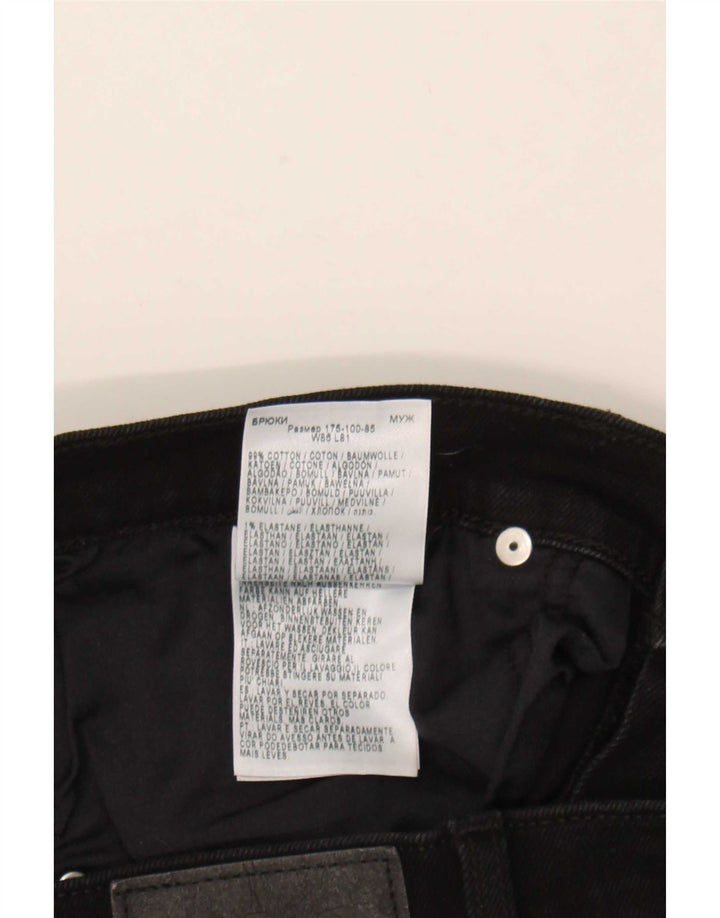 Lee Womens Luke Slim Cropped Jeans W34 L24 Black Cotton