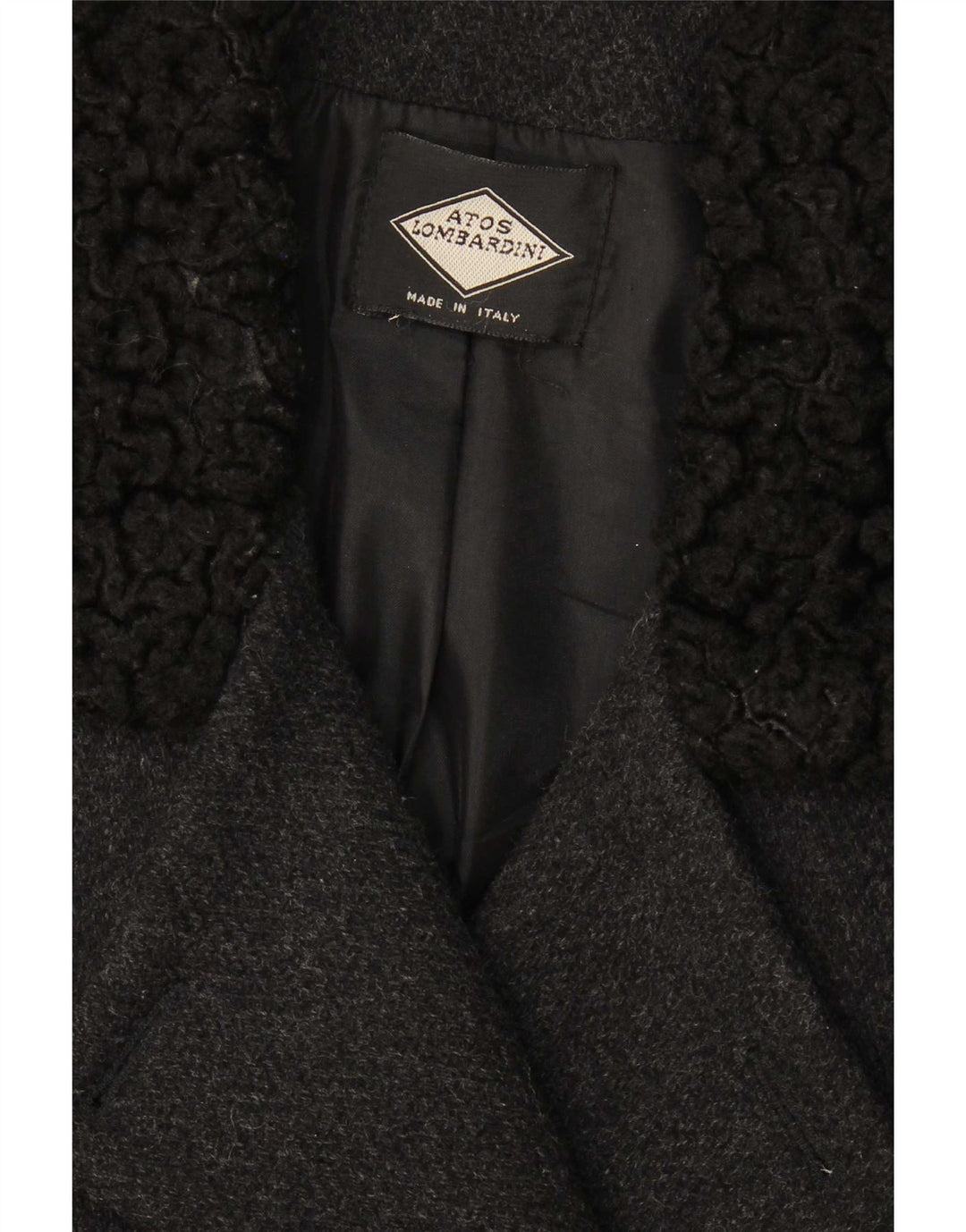 Atos Lombardini Womens Double Breasted Coat UK 12 Medium Black