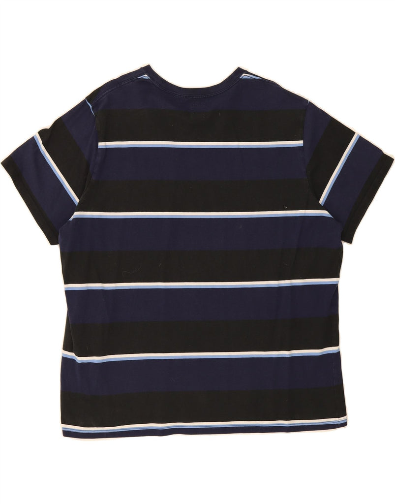 LEVI'S Mens Standard T-Shirt Top 2XL Navy Blue Striped Cotton Vintage Levi's and Second-Hand Levi's from Messina Hembry 
