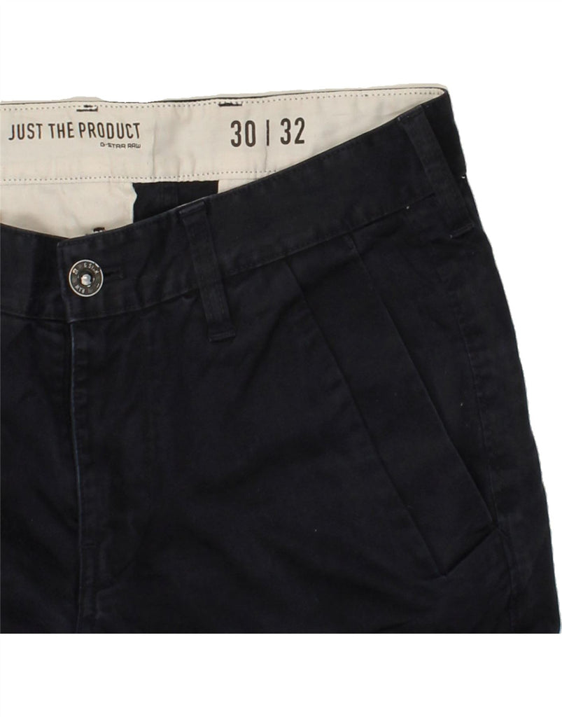 G-STAR Mens Slim Chino Trousers W30 L32 Navy Blue Cotton Vintage G-Star and Second-Hand G-Star from Messina Hembry 