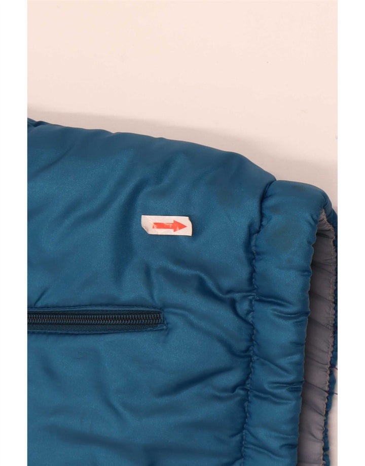 Vintage Mens Padded Jacket UK 38 Medium Grey Colourblock Polyester
