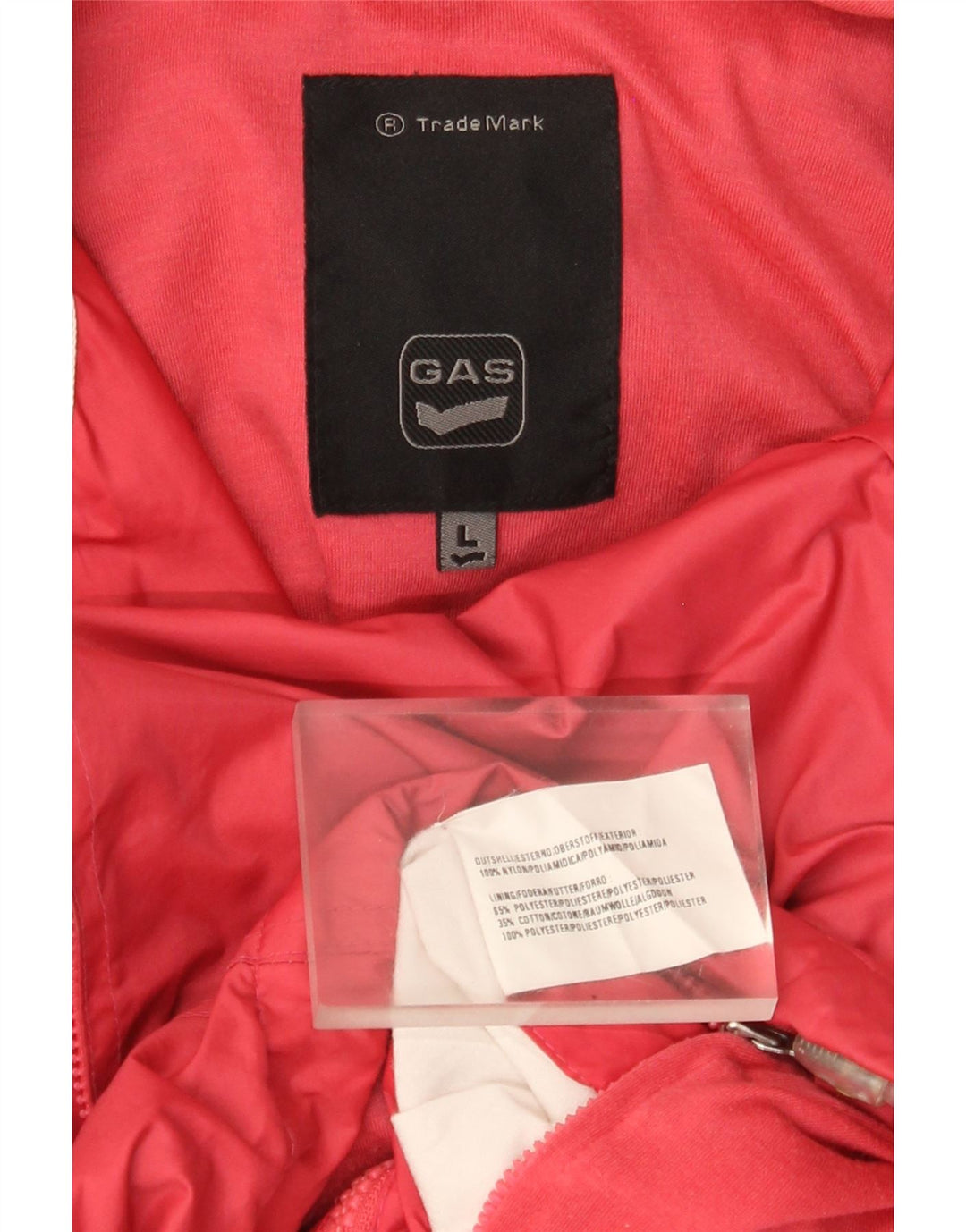 Gas Womens Hooded Rain Jacket UK 16 Large Pink Polyester