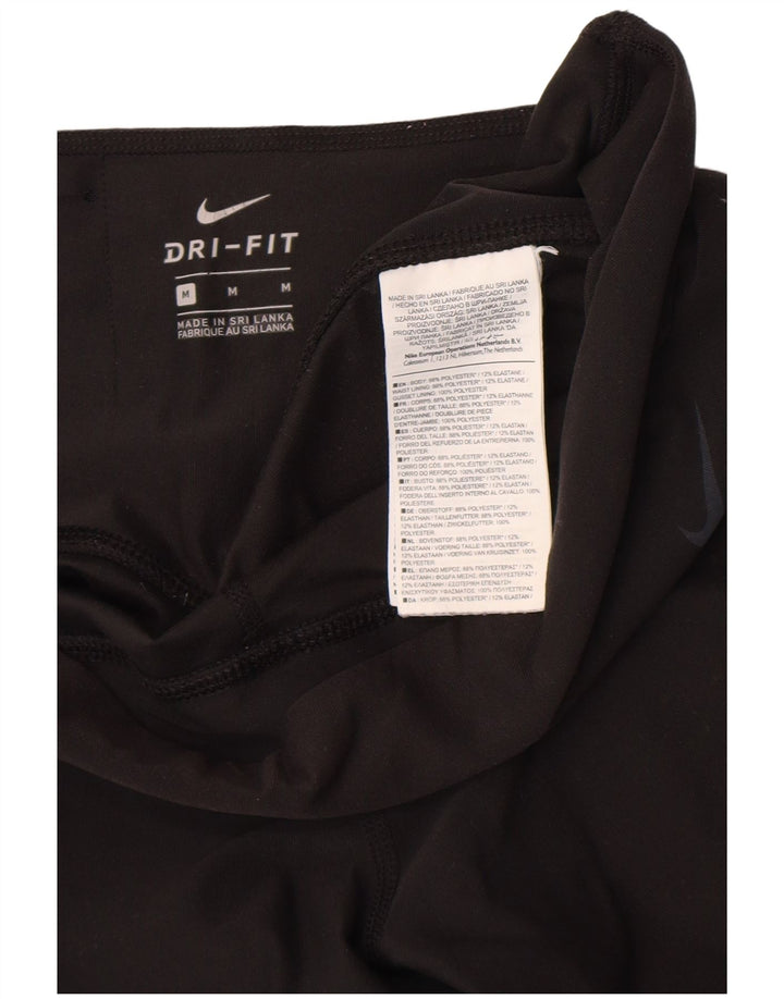 Nike Womens Dri Fit Leggings UK 14 Medium  Black Polyester