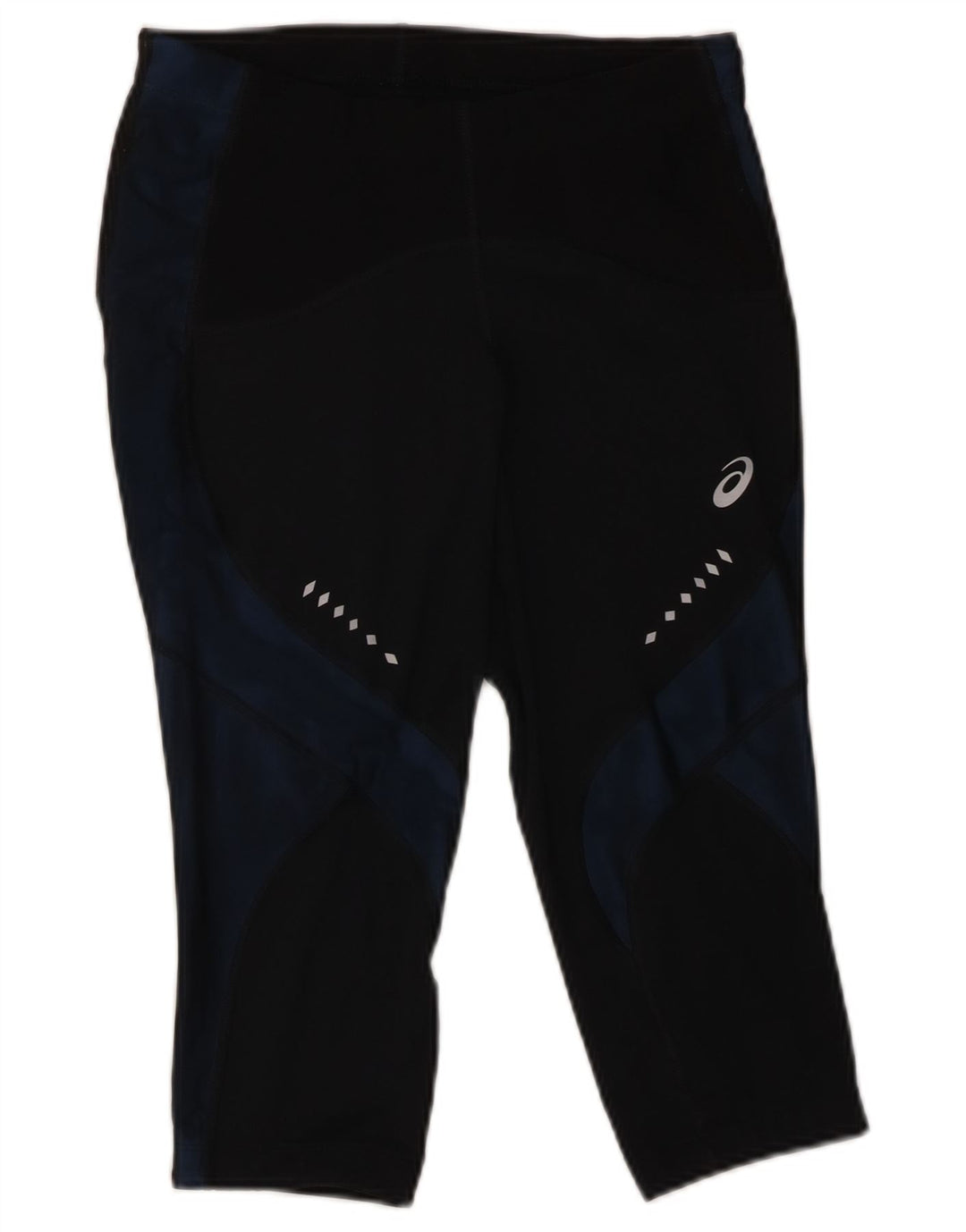 Asics Womens Capri Leggings UK 12 Medium Black Polyester