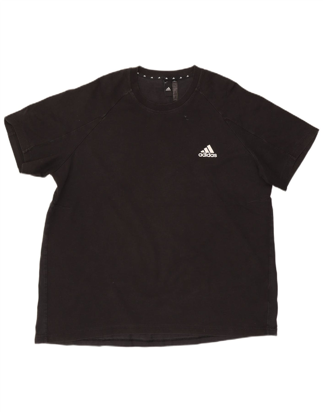 Adidas Mens T-Shirt Top 2XL Black Cotton