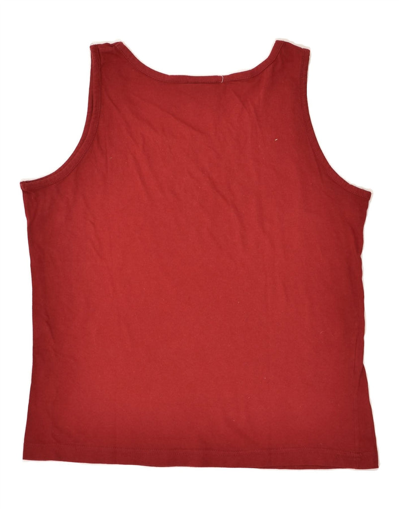 JACK WOLFSKIN Womens Vest Top UK 18 XL Red Cotton | Vintage Jack Wolfskin | Thrift | Second-Hand Jack Wolfskin | Used Clothing | Messina Hembry 