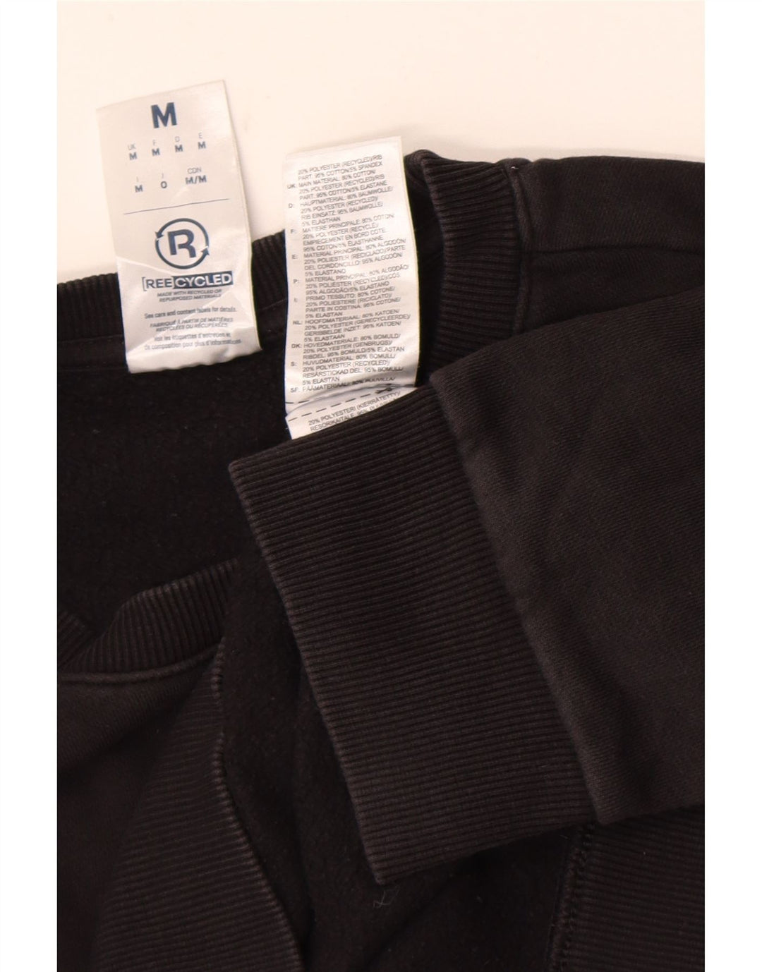 Reebok Mens Sweatshirt Jumper Medium Black Cotton