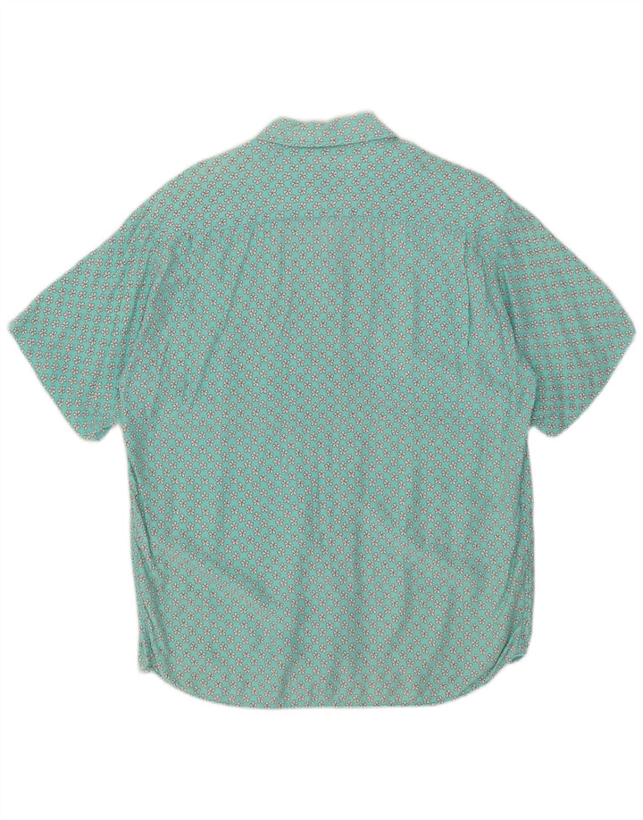 Carrera Mens Short Sleeve Shirt Medium Turquoise Floral