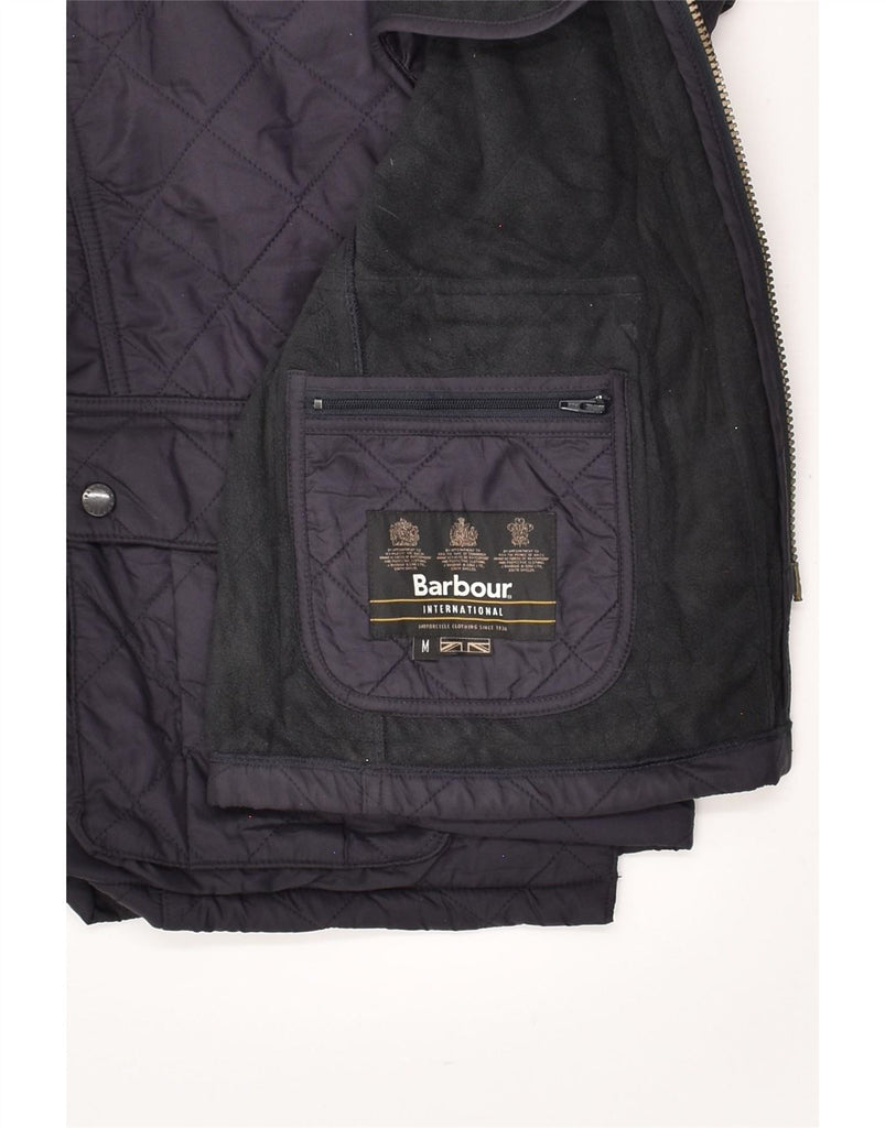 BARBOUR Mens Quilted Jacket UK 38 Medium Navy Blue Polyamide Vintage Barbour and Second-Hand Barbour from Messina Hembry 