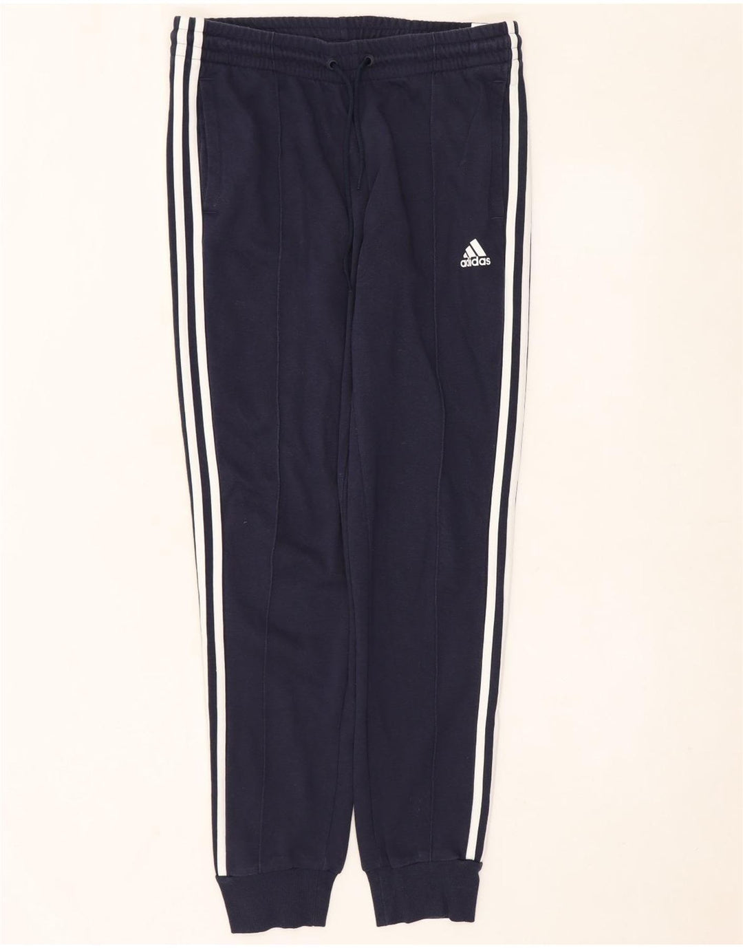 Adidas Womens Tracksuit Trousers Joggers UK 12/14 Medium  Navy Blue Cotton