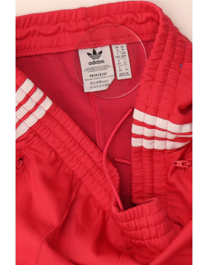 Adidas Womens Tracksuit Trousers UK 14 Medium Red