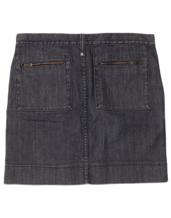 Benetton Womens Denim Skirt W32 Large Navy Blue