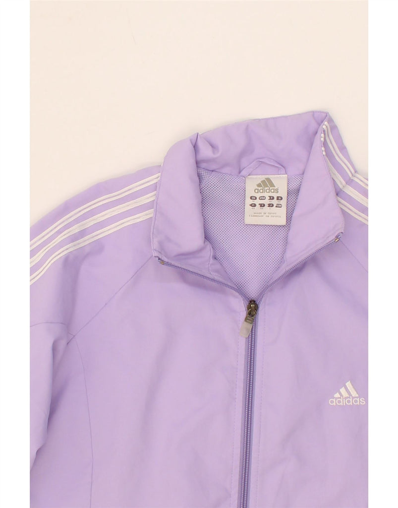 ADIDAS Womens Tracksuit Top Jacket UK 14 Large Purple Colourblock Vintage Adidas and Second-Hand Adidas from Messina Hembry 