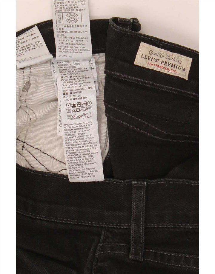Levi's Mens Straight Jeans W33 L30 Black Cotton