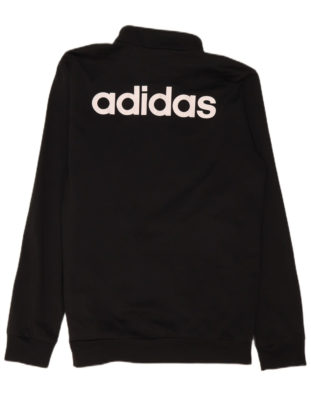 Adidas Mens Graphic Tracksuit Top Jacket Large Black Polyester