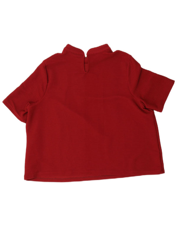 Marks & Spencer Womens Blouse Top UK 14 Medium Red