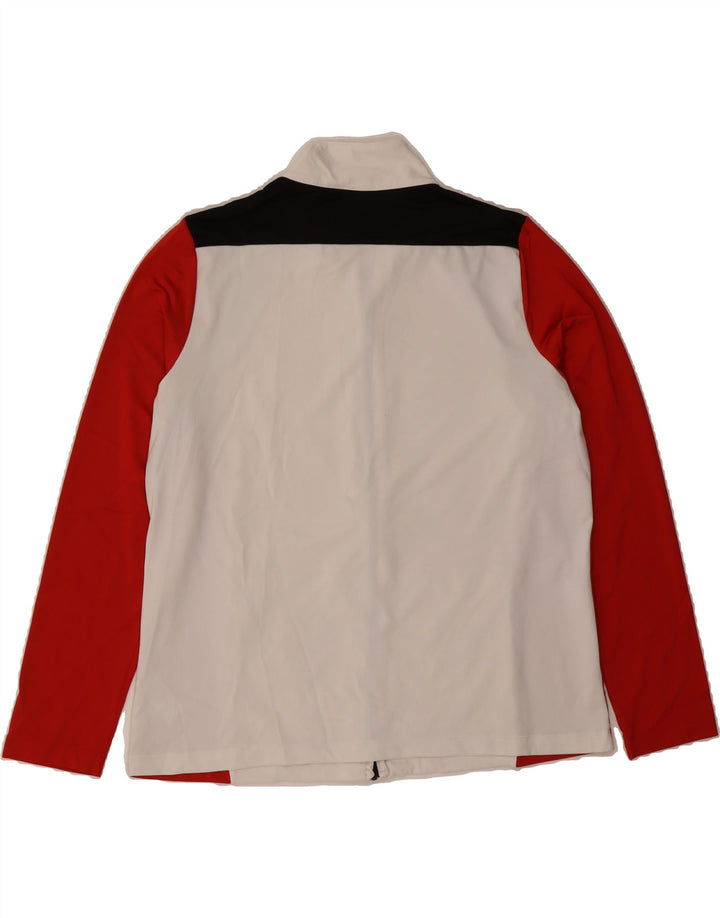 IZOD Womens Tracksuit Top Jacket UK 18 XL Red Colourblock Polyester Vintage Izod and Second-Hand Izod from Messina Hembry 