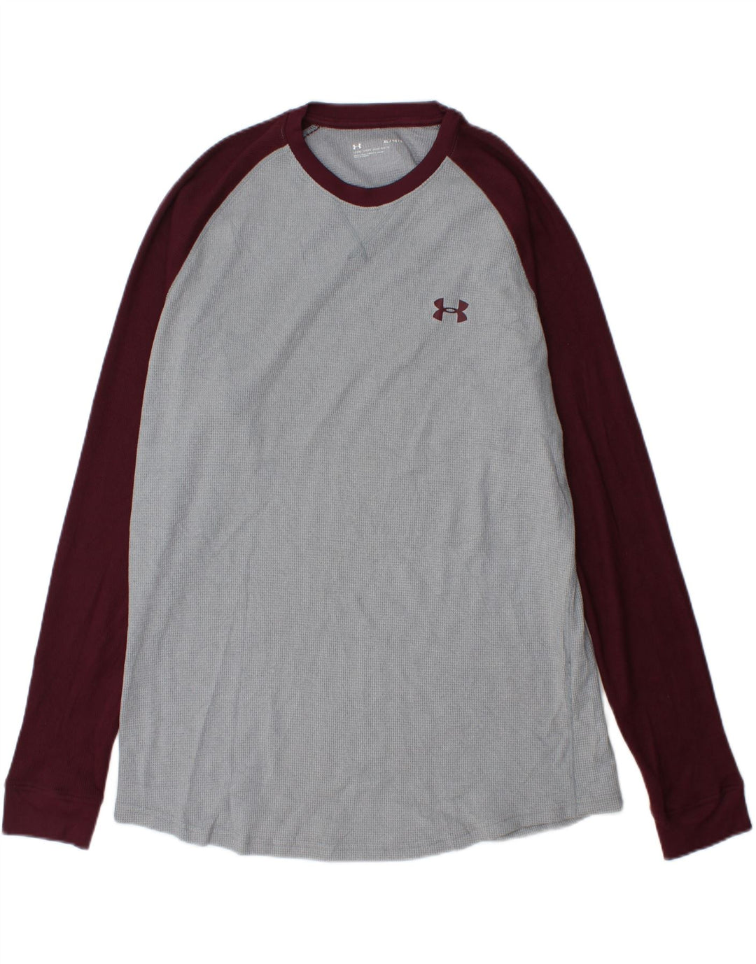 UNDER ARMOUR Mens Top Long Sleeve XL Grey Colourblock Polyester