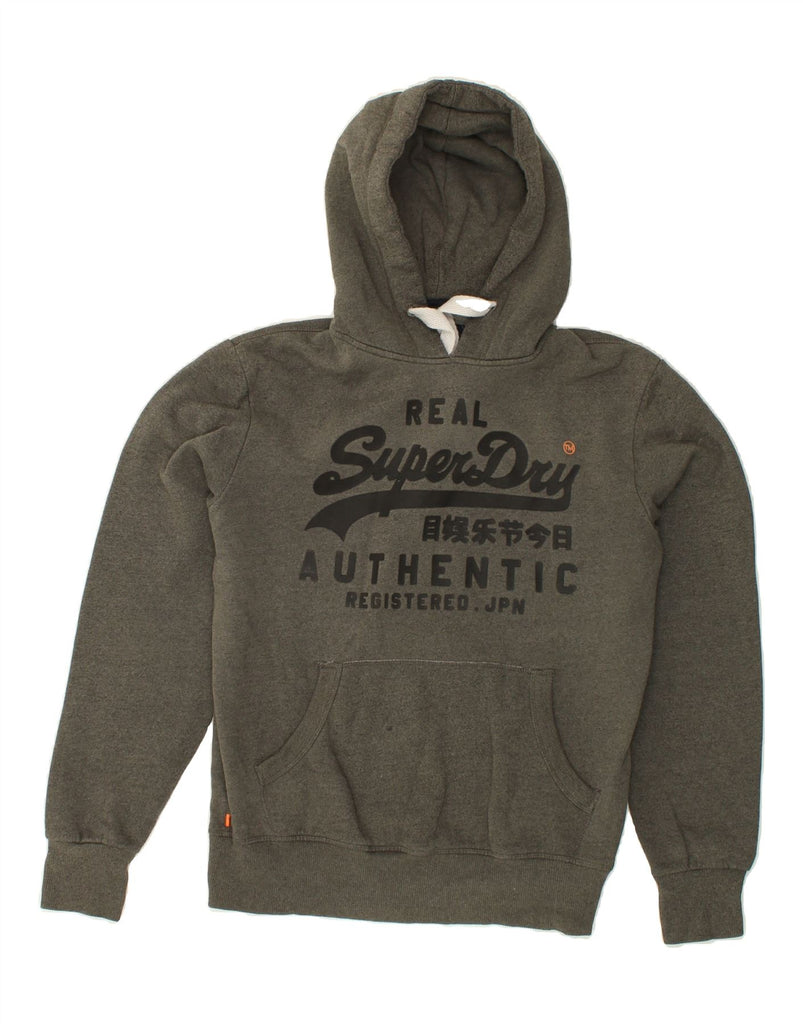 SUPERDRY Mens Graphic Hoodie Jumper Small Grey Cotton | Vintage Superdry | Thrift | Second-Hand Superdry | Used Clothing | Messina Hembry 