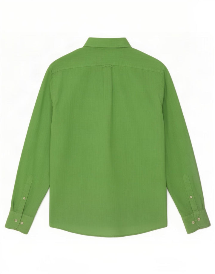 Fred Perry Mens Shirt Large Green Linen