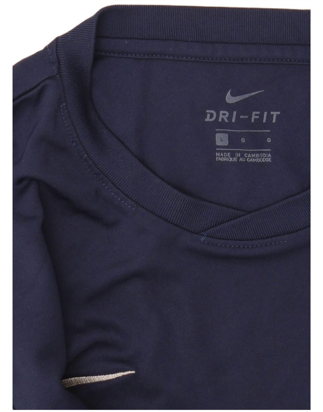 Nike Mens Dri Fit T-Shirt Top Large Navy Blue