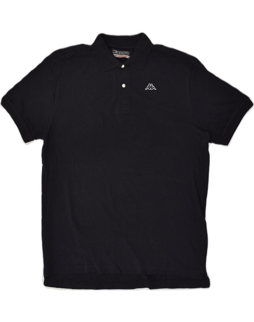 KAPPA Mens Slim Polo Shirt XL Black Cotton | Vintage Kappa | Thrift | Second-Hand Kappa | Used Clothing | Messina Hembry 