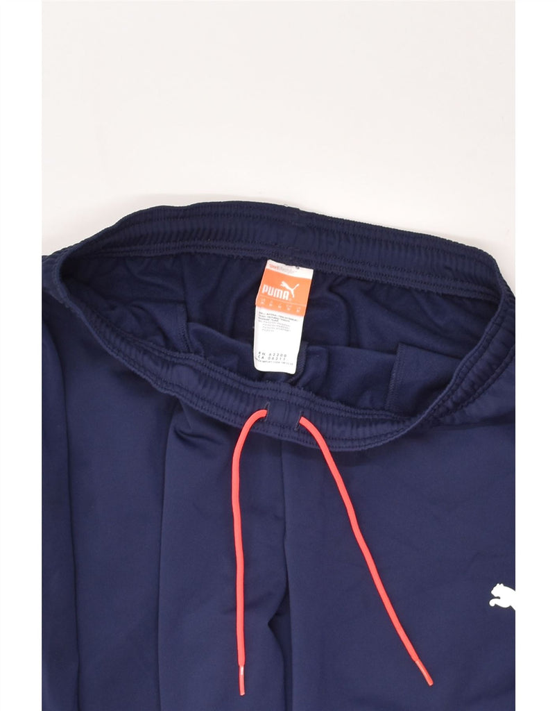 PUMA Mens Tracksuit Trousers Joggers Medium Navy Blue Polyester | Vintage Puma | Thrift | Second-Hand Puma | Used Clothing | Messina Hembry 