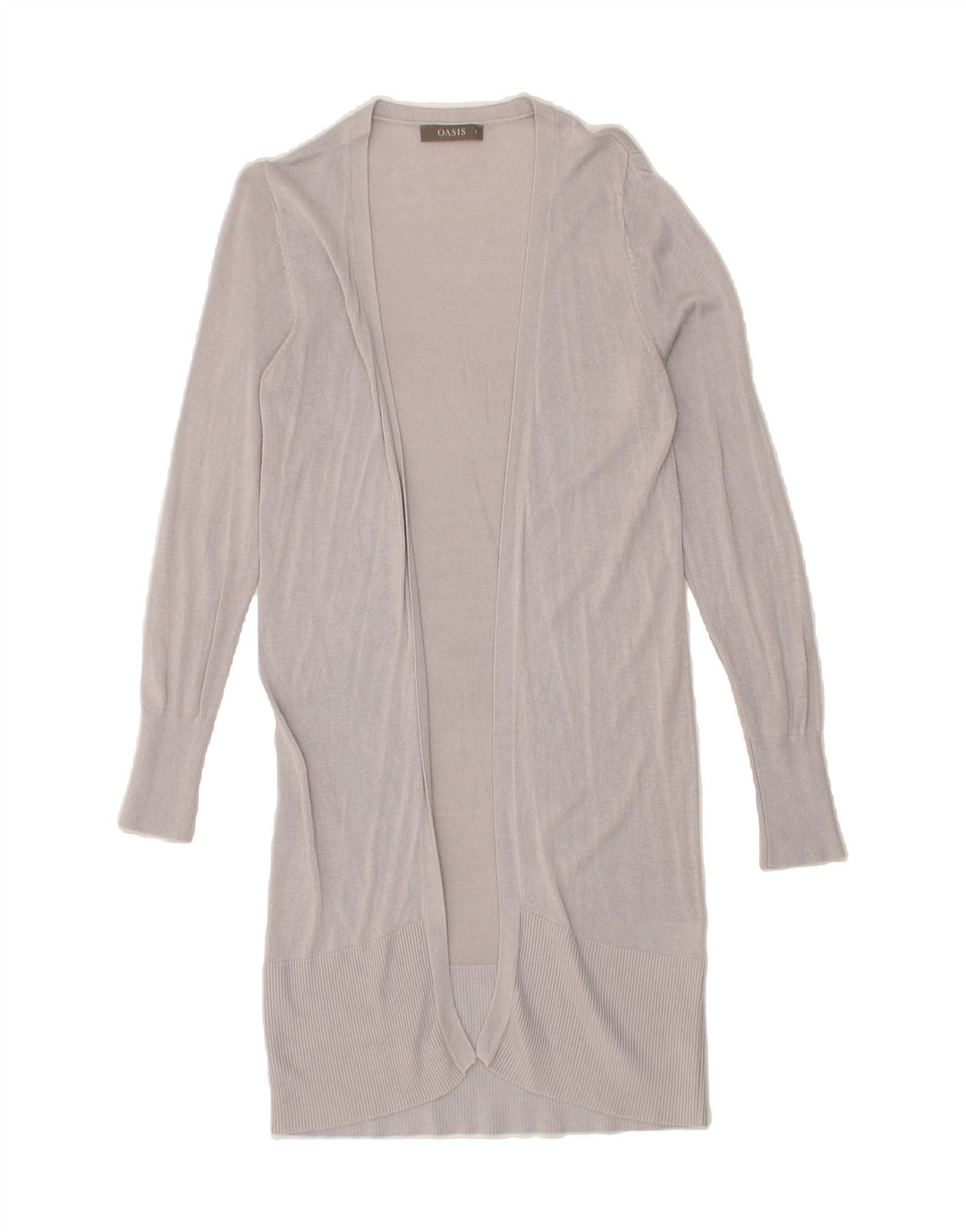 OASIS Womens Longline Open Cardigan Sweater UK 10 Small Grey Viscose Vintage Oasis and Second-Hand Oasis from Messina Hembry 