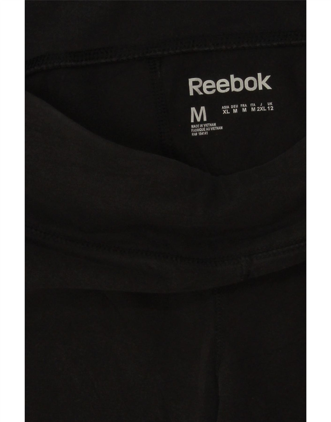 REEBOK Womens Capri Tracksuit Trousers UK 12 Medium Black Vintage Reebok and Second-Hand Reebok from Messina Hembry 