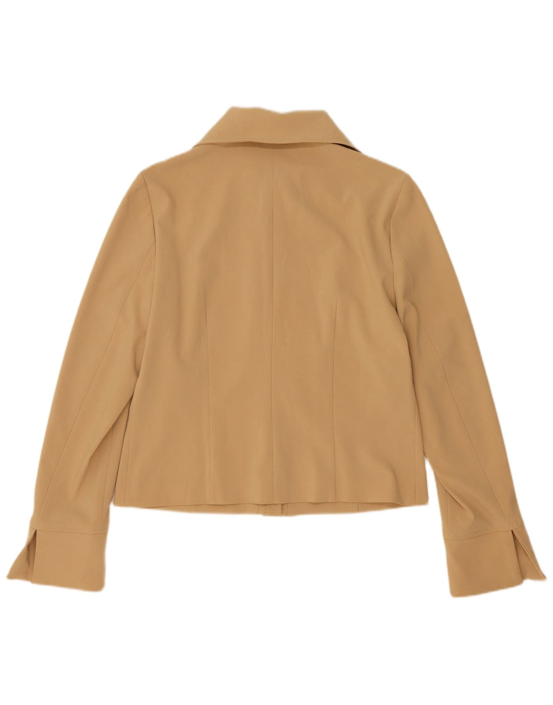 Vintage Womens Bomber Jacket IT 46 Large Beige Polyester