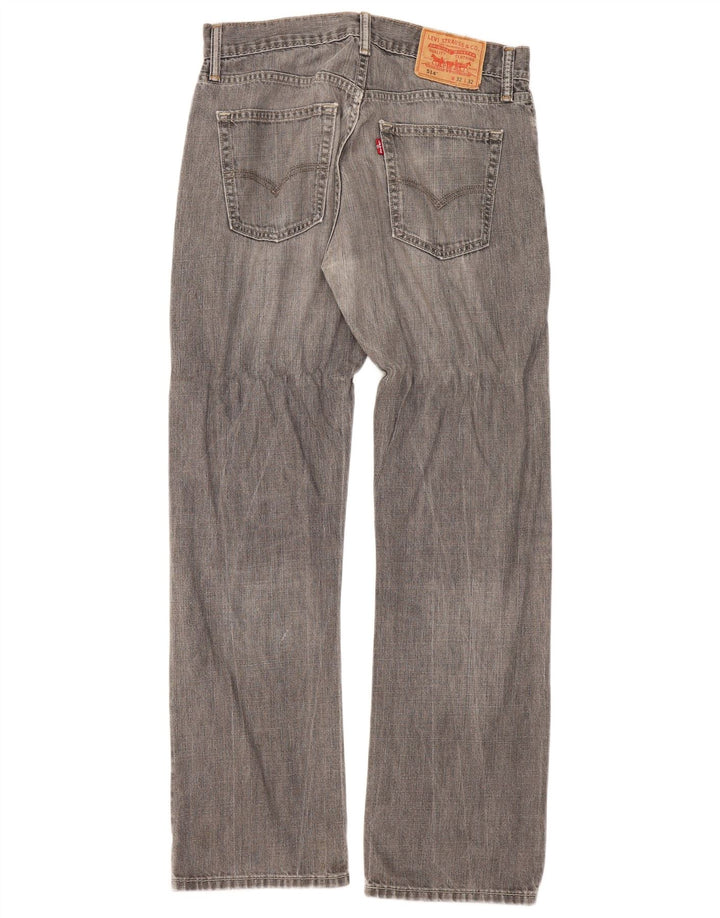 Levi's Womens 514 Straight Jeans W32 L32 Grey Cotton