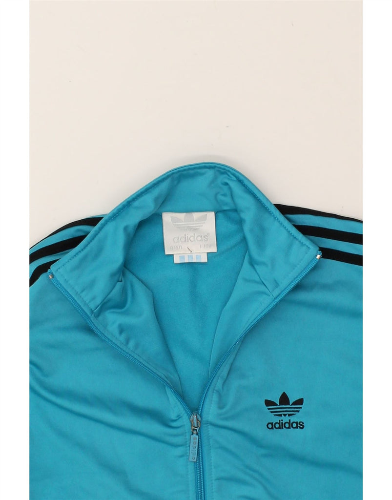 ADIDAS Boys Tracksuit Top Jacket 9-10 Years Blue | Vintage Adidas | Thrift | Second-Hand Adidas | Used Clothing | Messina Hembry 